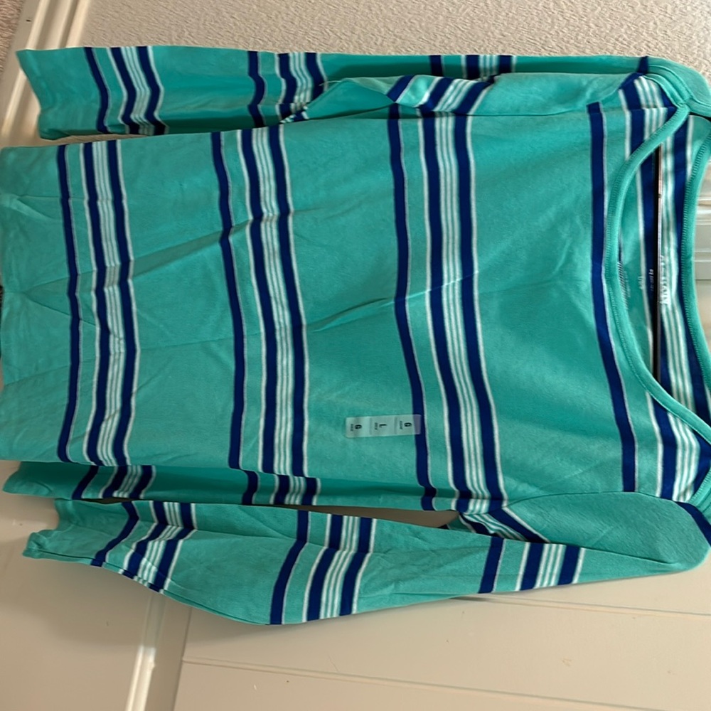 Green and Blue striped shirt